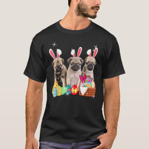 Happy Oaster Drei Mops Hundshund T-Shirt