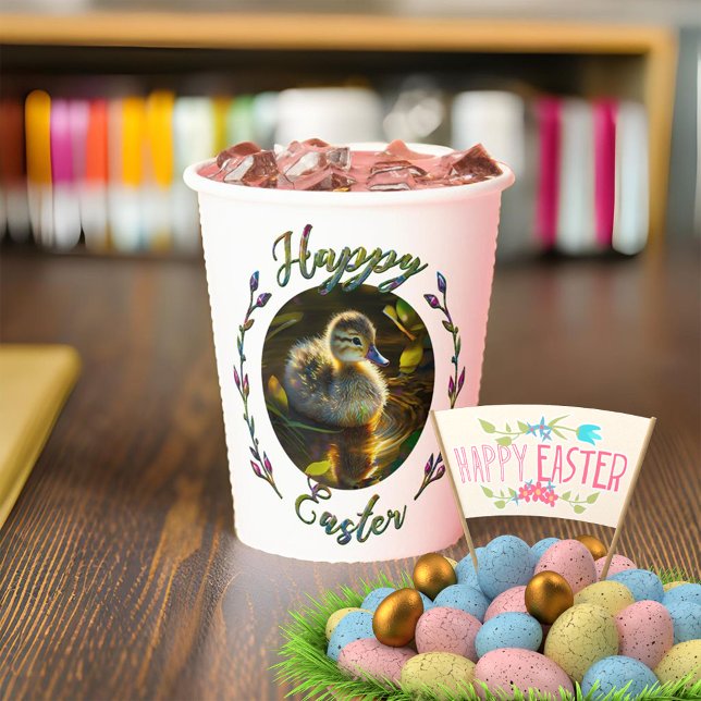 Happy Oaster Duckling and Lamb Pappbecher (Von Creator hochgeladen)