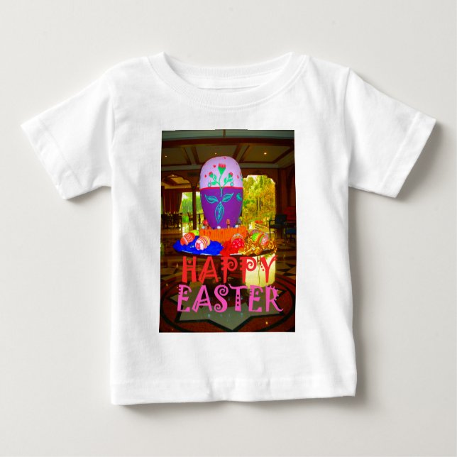 Happy Oaster Egg Center für Frühjahr Baby T-shirt (Vorderseite)