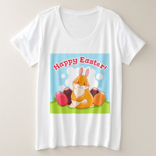 Happy Oaster Egg Hunt Große Größe T-Shirt (Design vorne)