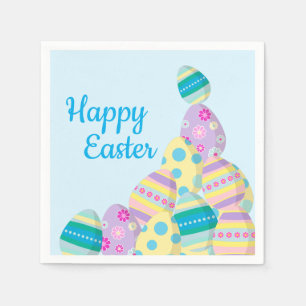 Happy Oaster Egg Hunt Moderne Illustration Serviette
