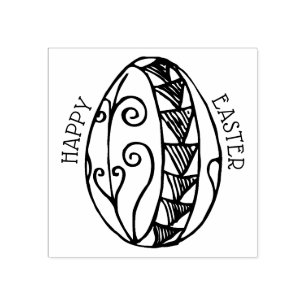 Happy Oaster Egg Zeichnend Gummistempel