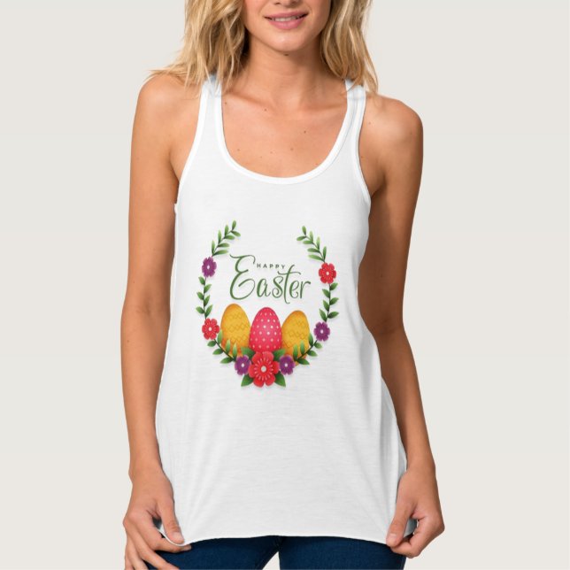 Happy Oaster Eggs Blume-23798 Tank Top (Vorderseite)