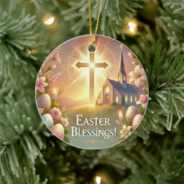 "Happy Oaster: Ein Tag der Liebe und des Lachens" Keramik Ornament