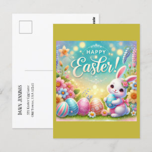 "Happy Oaster: Ein Tag der Liebe und des Lachens" Postkarte