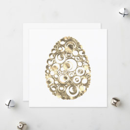 Happy Oaster Elegante Gold Aussehen Ostereier Feiertagskarte