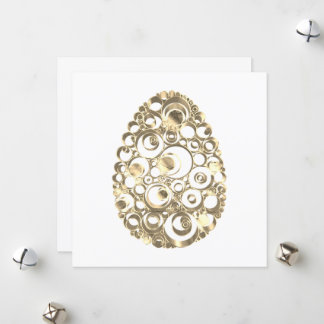 Happy Oaster Elegante Gold Aussehen Ostereier Feiertagskarte