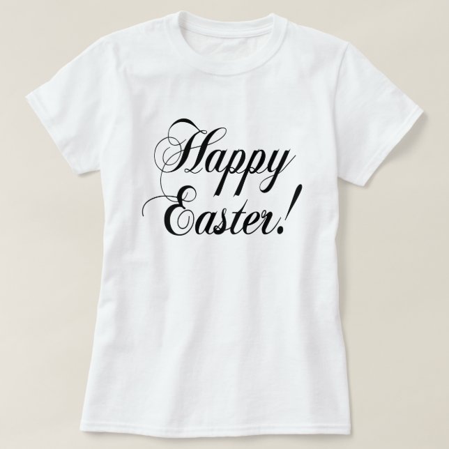 Happy Oaster Elegante Typografie T-Shirt (Design vorne)