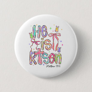 Happy Oaster er ist Risen Bunny Jesus Christlich C Button