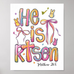 Happy Oaster er ist Risen Bunny Jesus Christlich C Poster