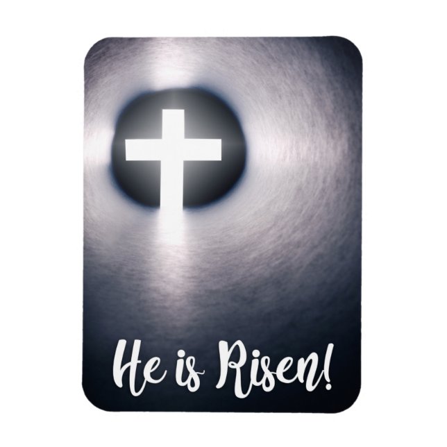 Happy Oaster er ist Risen Cross Magnet (Vertikal)