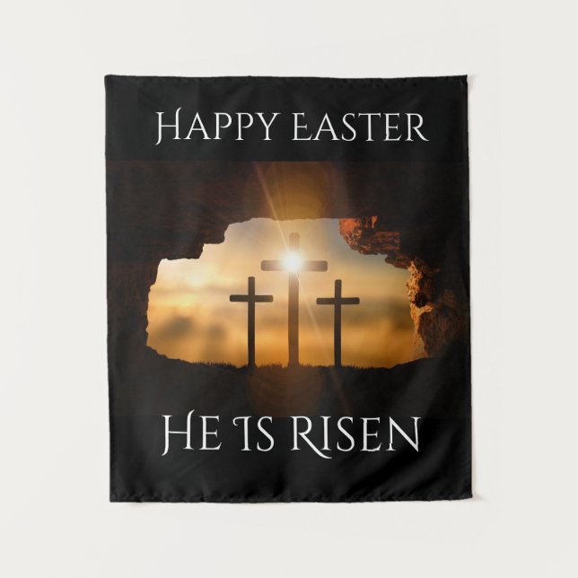 Happy Oaster er ist Risen Urlaub Wandteppich (Vorderseite)