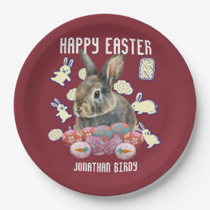 Happy Oaster Familie, Osterhase, personifizieren Pappteller