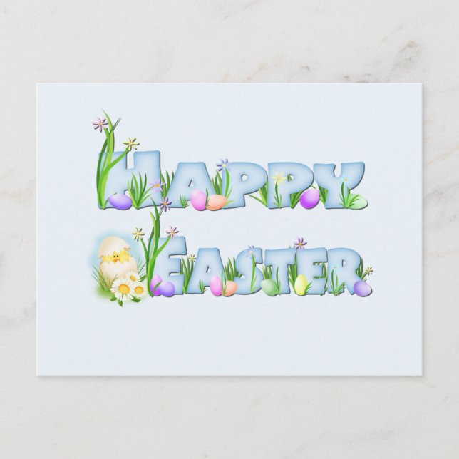 Happy Oaster Feiertagspostkarte (Vorderseite)