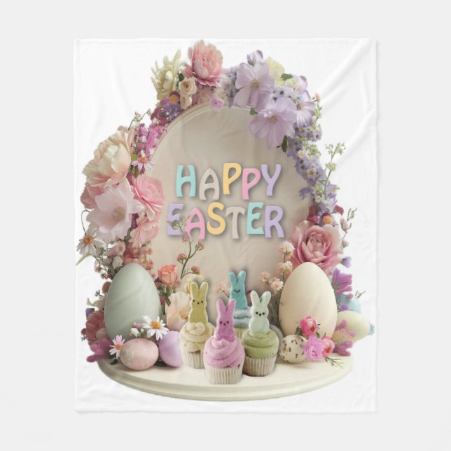 Happy Oaster Fleecedecke (Vorderseite)