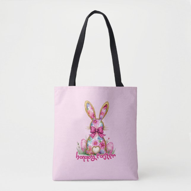 Happy Oaster Floral Bunny Floral Ostern Bunny (Vorderseite)