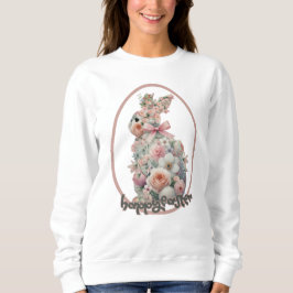Happy Oaster Floral Bunny Floral Ostern Bunny Sweatshirt