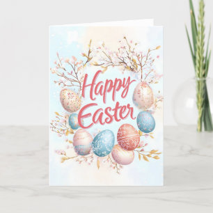 Happy Oaster Floral Card Feiertagskarte