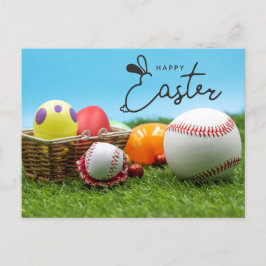 Happy Oaster for Baseball Player Holiday Postcard Feiertagspostkarte