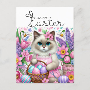 Happy Oaster for Cat Lovers Postkarte