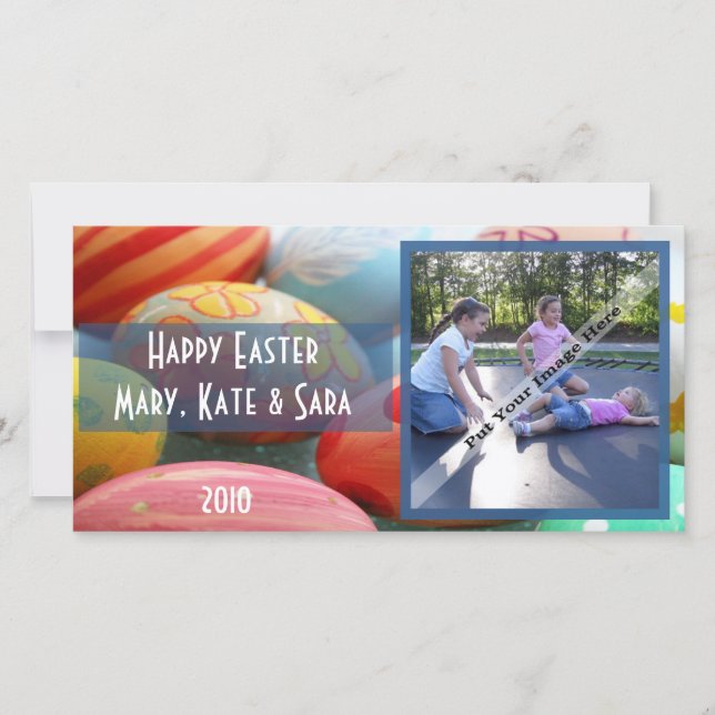 Happy Oaster Foto Card Feiertagskarte (Vorderseite)