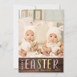 Happy Oaster FOTO Card - Rustikale Blume Florenz Feiertagskarte