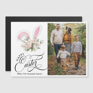 Happy Oaster Foto Typografie Magnetkarte