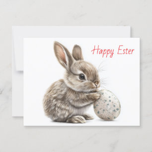Happy Oaster - Funny Bunny mit Egg Delight Postkarte