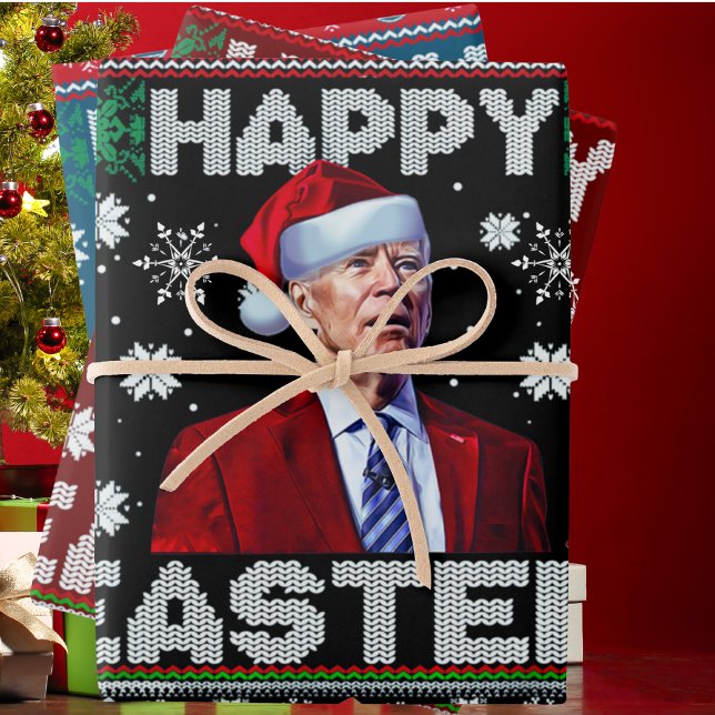 Happy Oaster Funny Joe Biden Weihnachten Geschenkpapier Set (Von Creator hochgeladen)