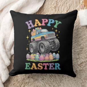 Happy Oaster Funny Monster Truck Crush Eggs Kissen