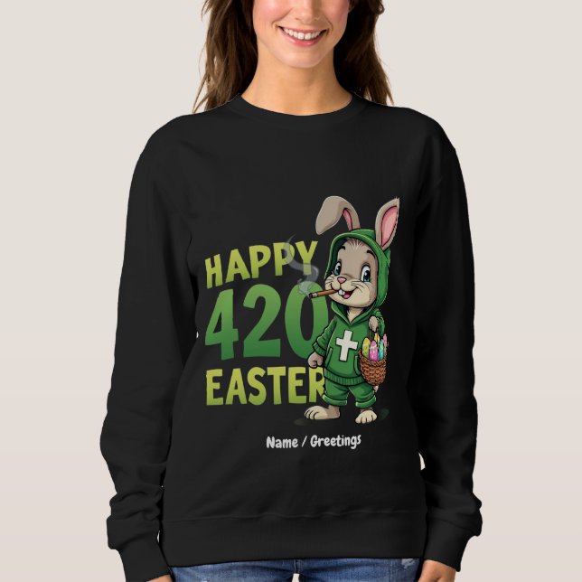 Happy Oaster Funny Osterfest Sonniges Design Lover Sweatshirt (Vorderseite)