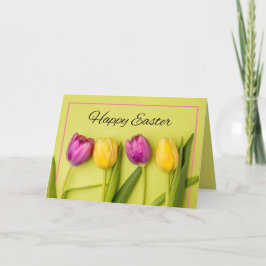 Happy Oaster für alle Hübschen Tulips Feiertagskarte