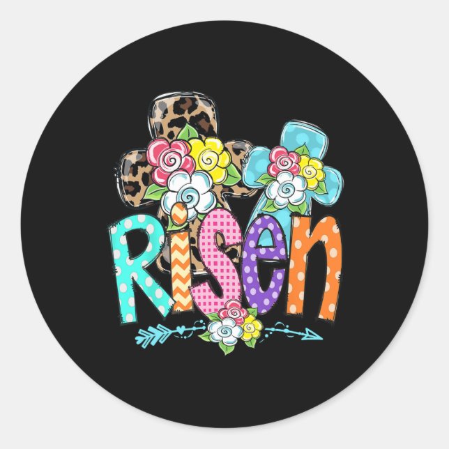 Happy Oaster für Christliche Mädchen Mama ist er R Runder Aufkleber (Vorderseite)