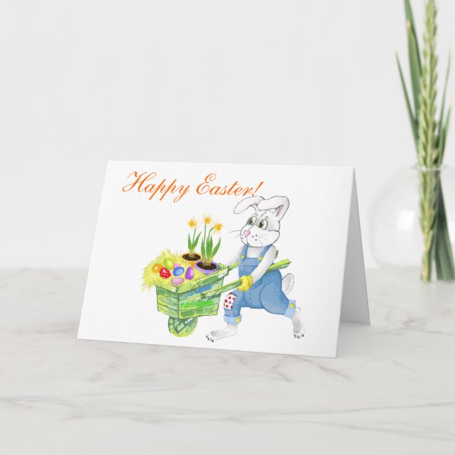 Happy Oaster Gärtner Feiertagskarte (Vorderseite)