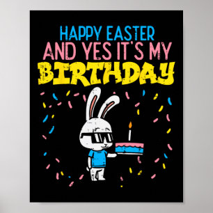 Happy Oaster Geburtstag Bunny Cake Bday Party Boys Poster