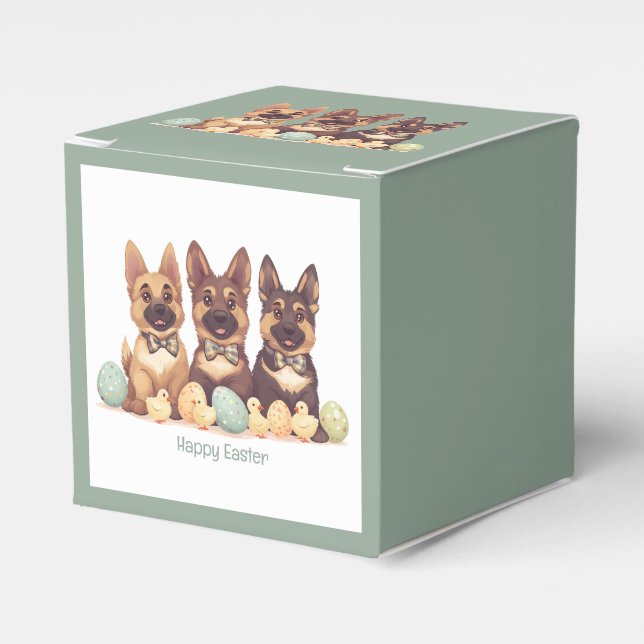 Happy Oaster German Shepherd Hogs Geschenkschachtel (Vorderseite)