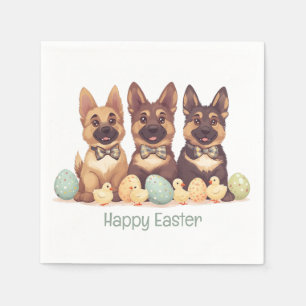 Happy Oaster German Shepherd Hogs Serviette