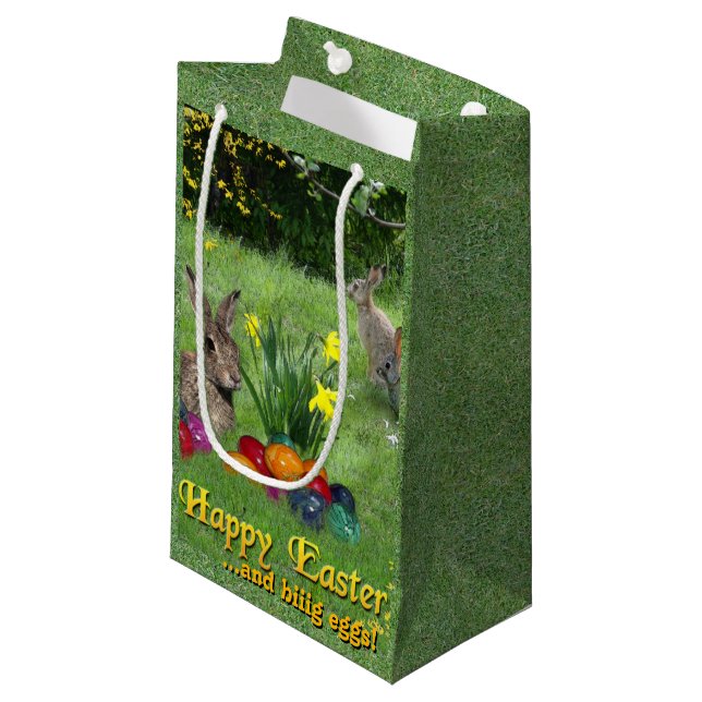 Happy Oaster Gift Bag Kleine Geschenktüte (Vorderseite Schrägansicht)