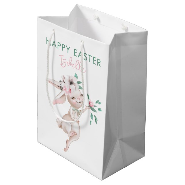 Happy Oaster Gift Bag Mittlere Geschenktüte (Rückseite Schrägansicht)
