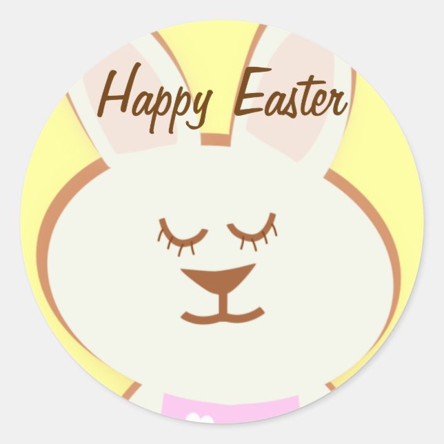 Happy Oaster Girl Bunny Stickers (Vorderseite)