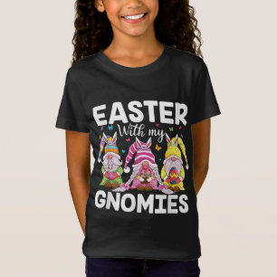 Happy Oaster Gnome mit Bunny Oars Ei Jagen Ee T-Shirt