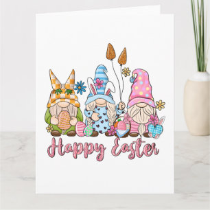 Happy Oaster Gnomes Chocolate Bunny Factory Karte