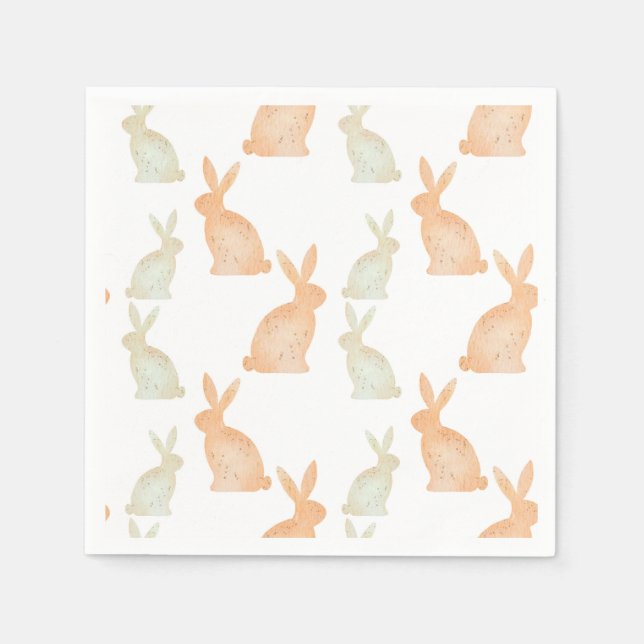 Happy Oaster - Gold Bunny's Muster Serviette (Vorderseite)