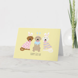 Happy Oaster Golden Retriever Hunde Feiertagskarte