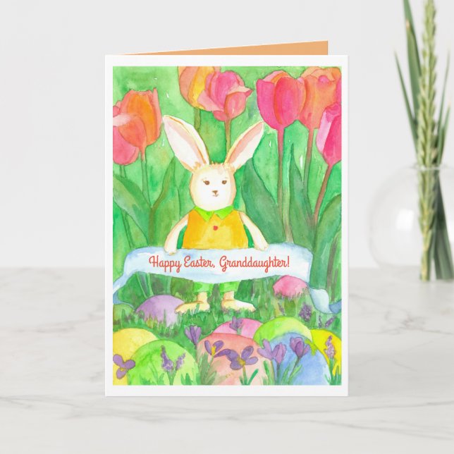 Happy Oaster Grandtochter Custom Feiertagskarte (Vorderseite)