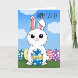Happy Oaster Grandtochter Niedlich Bunny WIth Eggs Feiertagskarte