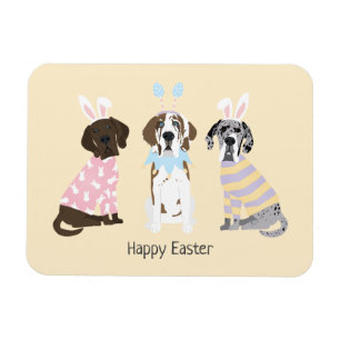 Happy Oaster Great Dane Hunde Magnet