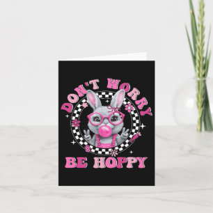 Happy Oaster Groovy Bunny Face Machen Sie sich kei Karte