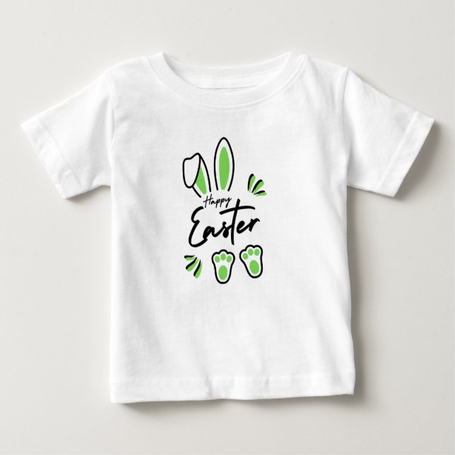 Happy Oaster (grün) Baby T-shirt (Vorderseite)