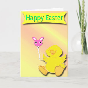 Happy Oaster Happy Duck Card mit Bunny Balloon Feiertagskarte